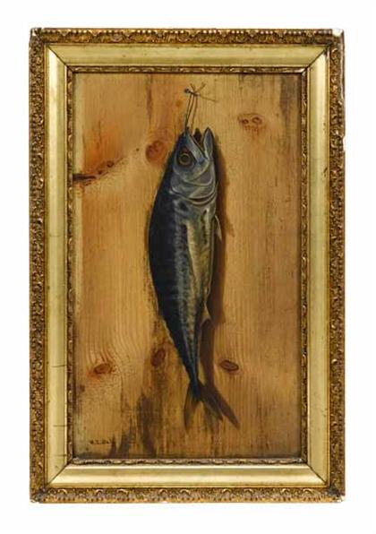 Appraisal: William Coventry Wall - portrait of a mackerel Signed W