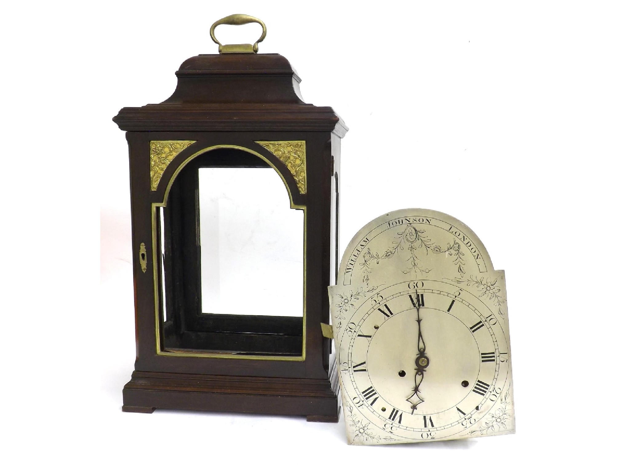 Appraisal: English mahogany double fusee verge bracket clock in need of