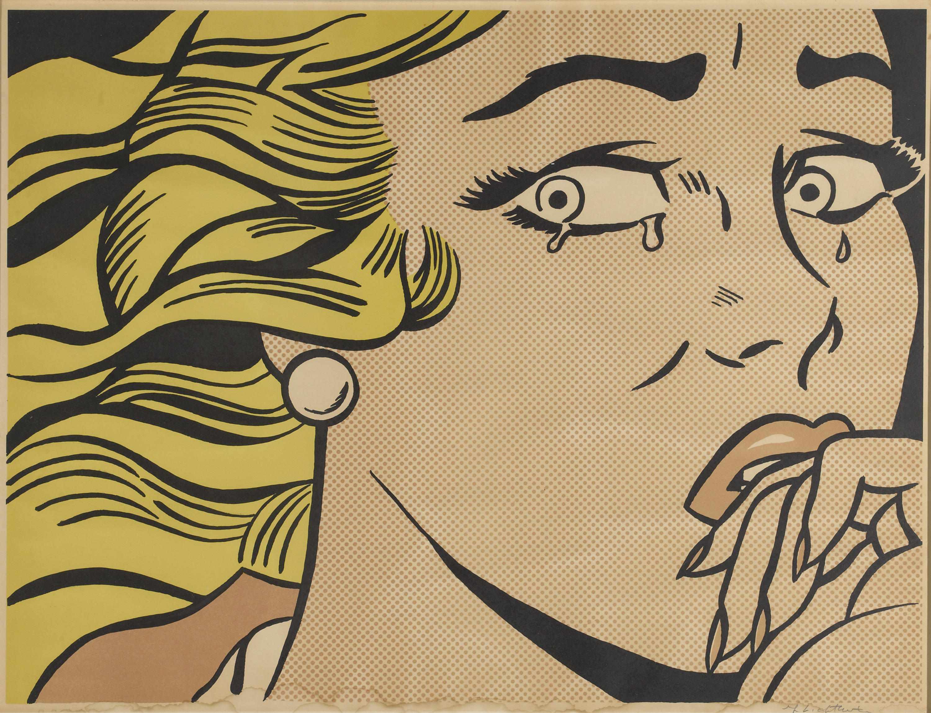 Appraisal: Roy Lichtenstein - Crying Girl C II signed 'rf Lichtenstein'