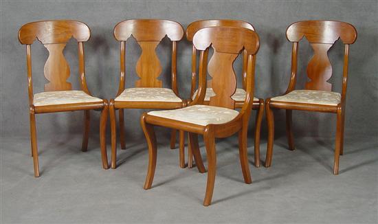 Appraisal: Henkel Harris Classical Style Walnut Dining Side Chairs Set of