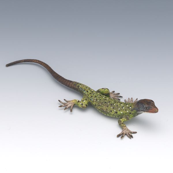 Appraisal: AUSTRIAN COLD PAINTED BRONZE LIZARD Austrian cold-painted bronze lizard in