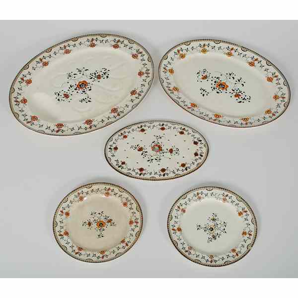 Appraisal: English Davenport Ironstone Platters Plus English A group of English