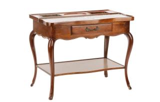 Appraisal: French Style Mahogany Rafraichissoir Table French style mahogany Rafraichissoir table