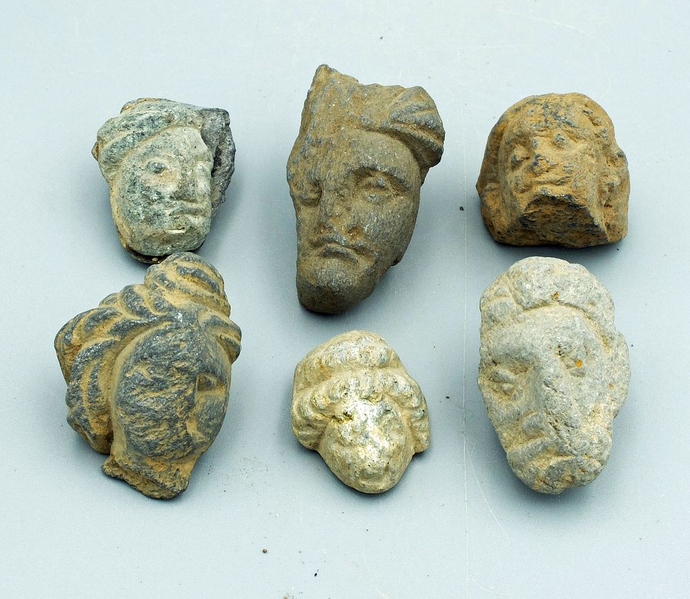 Appraisal: Gandharan Stone Heads - Indus Valley th C AD A