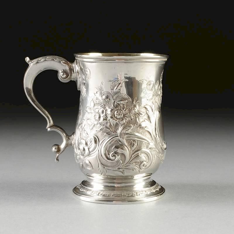 Appraisal: A GEORGE III STERLING SILVER AND SILVER GILT TANKARD BY