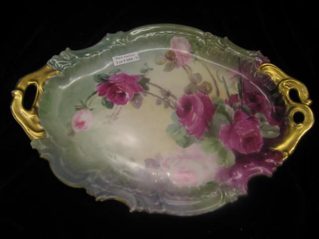 Appraisal: Limoges Porcelain Handpainted Dresser Tray