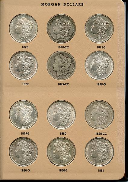 Appraisal: Morgan Silver Dollars - -S Includes most issues but lacking