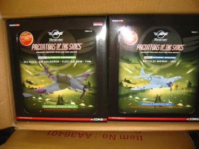 Appraisal: Six Corgi Predators of the Skies models boxed M