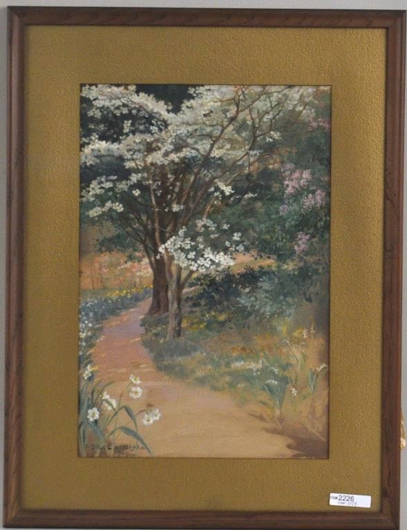 Appraisal: Robert Bruce Horsfall Watercolor Landscape American - signed dated Framed