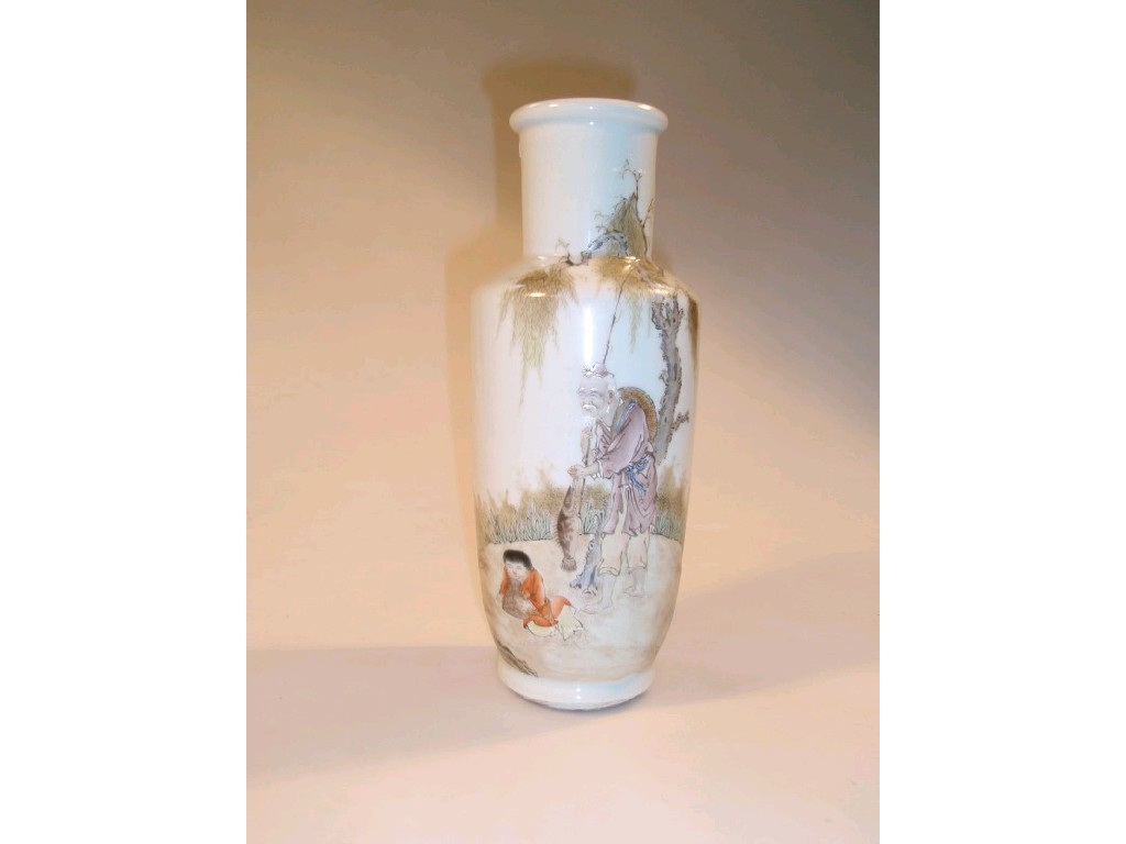 Appraisal: A Chinese porcelain vase of shouldered tapering form with a