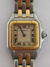 Appraisal: CARTIER Panthere a lady's two colour quartz wristwatch no with