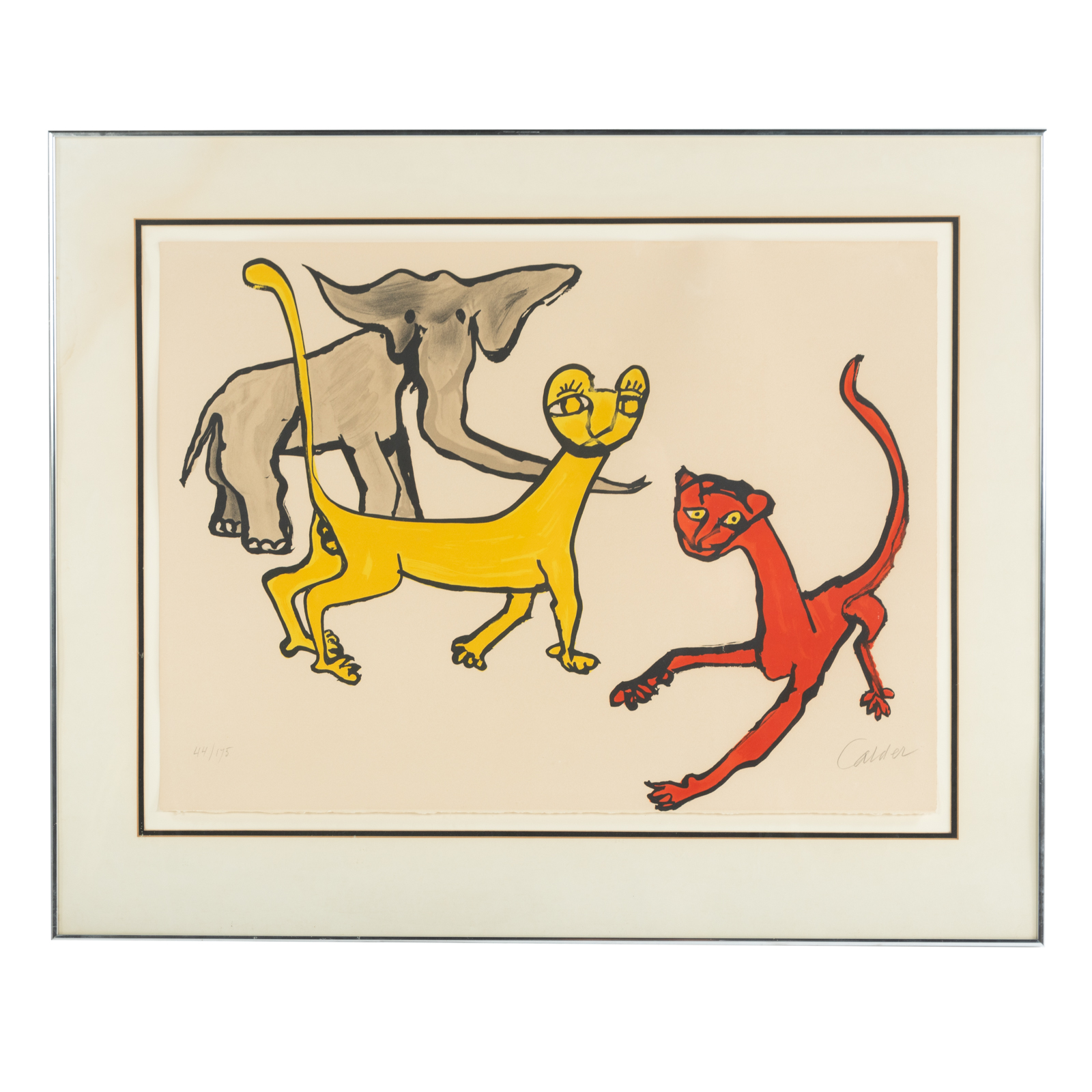 Appraisal: ALEXANDER CALDER ANIMALS LITHOGRAPH American - Lithograph in colors on