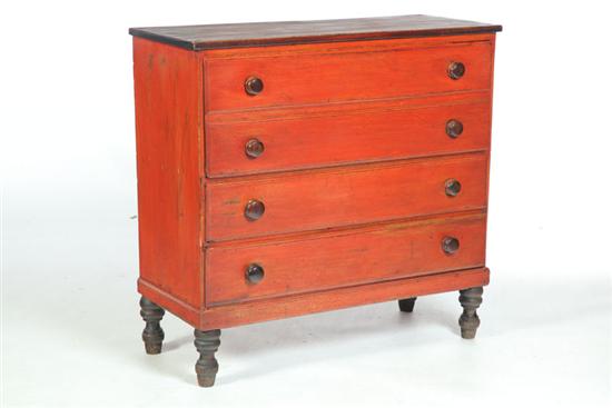 Appraisal: CHEST OF DRAWERS New England early th century poplar Top