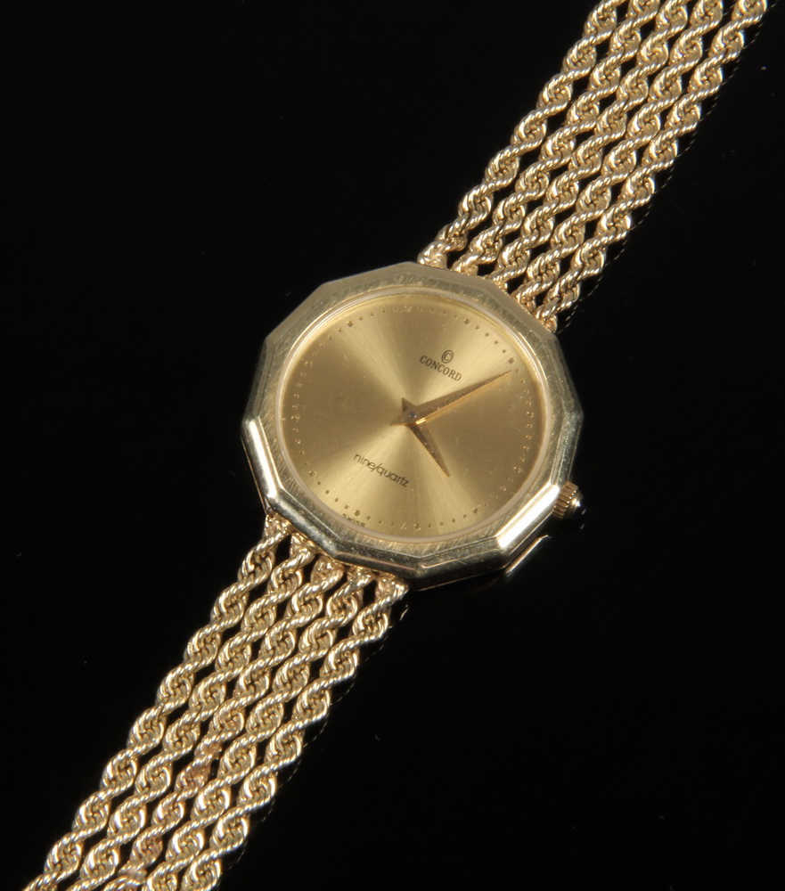 Appraisal: LADY'S WRISTWATCH - K yellow gold Wristwatch with twelve-sided head