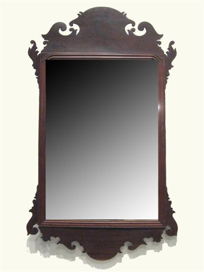 Appraisal: Chippendale mahogany fret-carved mirror philadelphia pennsylvania circa - The rectangular