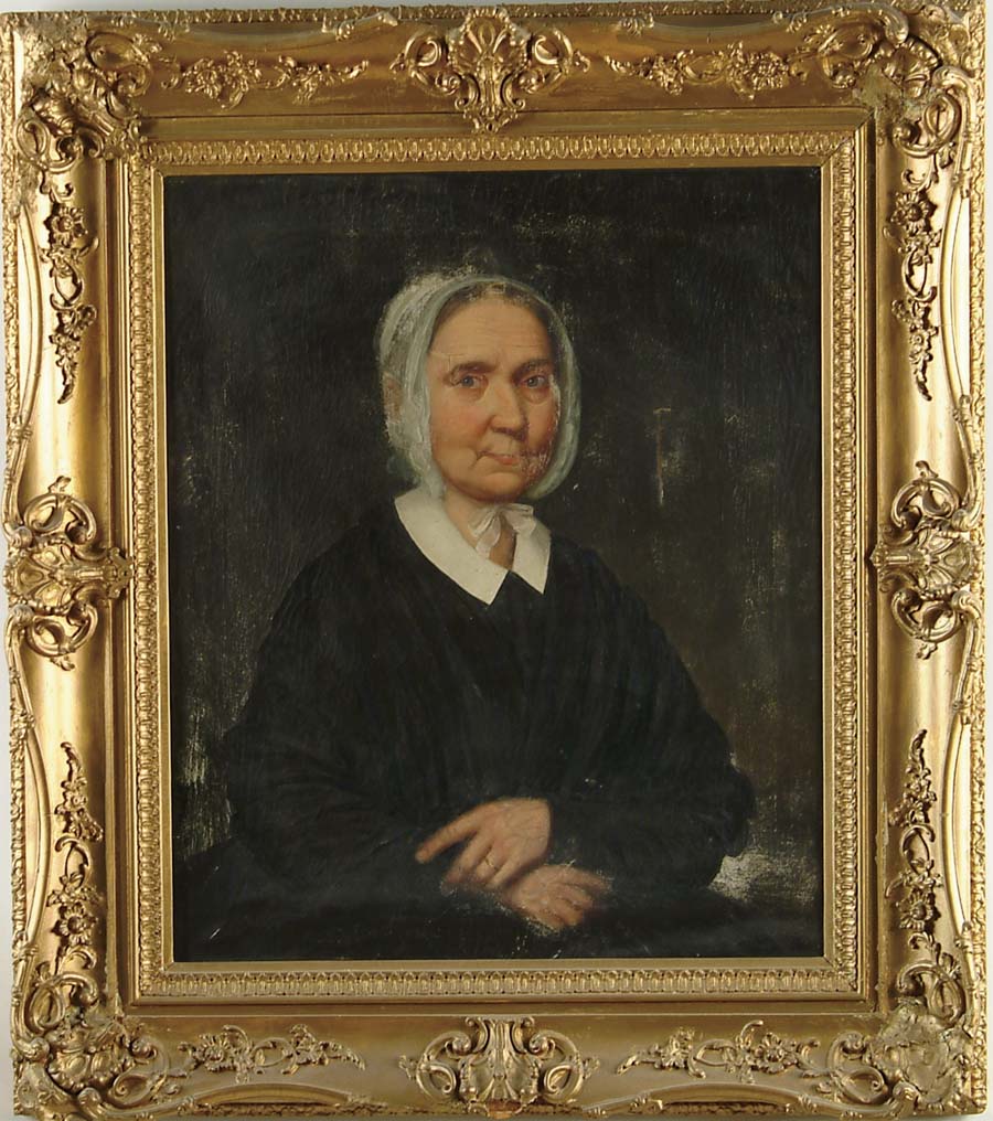 Appraisal: UNSIGNED American Mid- th C PORTRAIT OF A WOMAN Half