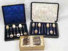 Appraisal: Silver Six teaspoons and tongs Albany pattern David Fullerton London