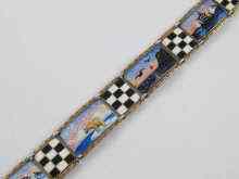 Appraisal: An enamel on silver bracelet the panels decorated with Nordic