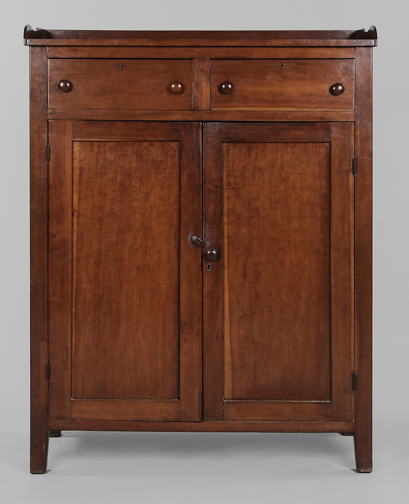 Appraisal: American Federal Cherry Jelly Cupboard attributed to Kentucky th century