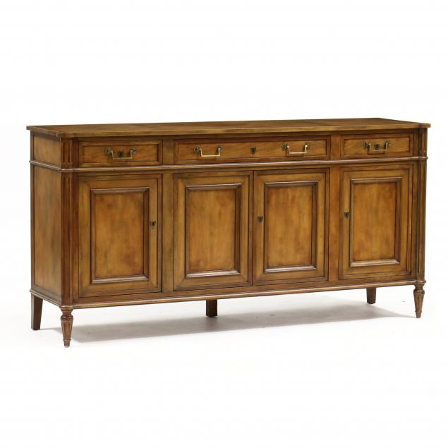 Appraisal: BAKER LOUIS XVI STYLE CHERRY BUFFET Mid- th century banded