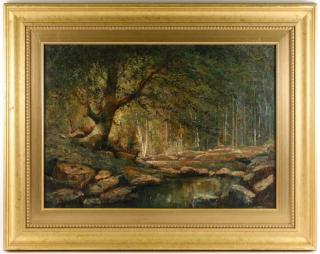 Appraisal: Anthony Thieme Woodland Landscape O C Anthony Thieme American Massachusetts