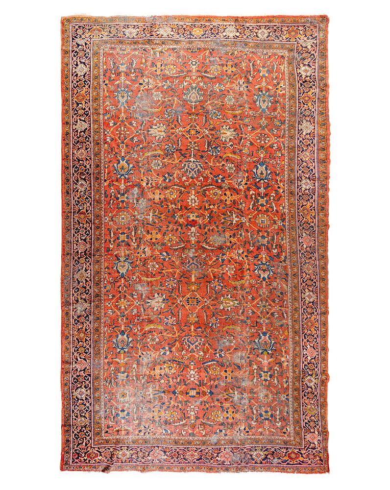 Appraisal: A Mahal Wool Rug A Mahal Wool Rug West Persia