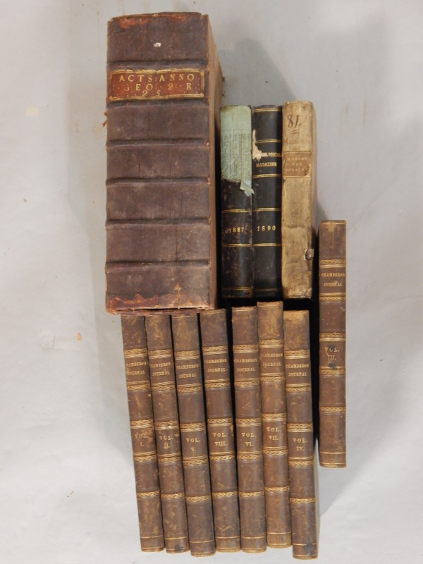 Appraisal: Various books to include the Acts of George II leather