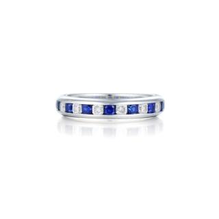 Appraisal: Tiffany Co Lucida Sapphire and Diamond Wedding Band Set with