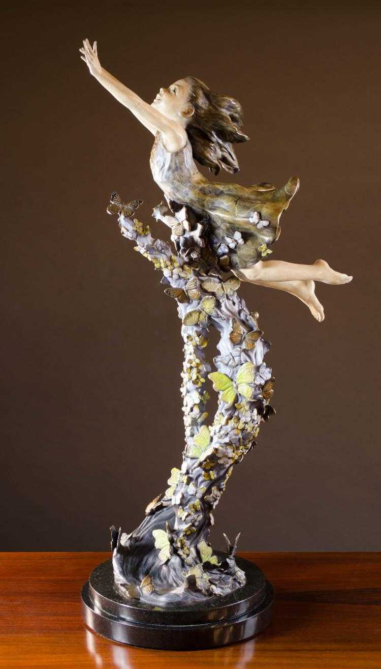 Appraisal: ANGELA DE LA VEGA BRONZE SCULPTURE Texas Pennsylvania born Lift