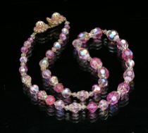 Appraisal: Schiaparelli Crystal Beaded Necklace Circa 's - 's Pretty vintage