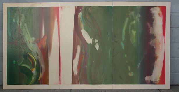 Appraisal: SNYDER Don American th C Jungle Scenes Triptych Mixed Media