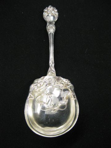 Appraisal: Rare Art Nouveau Sterling Berry spoon with bust of lady