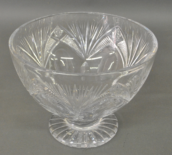 Appraisal: - Cut glass punch bowl h -