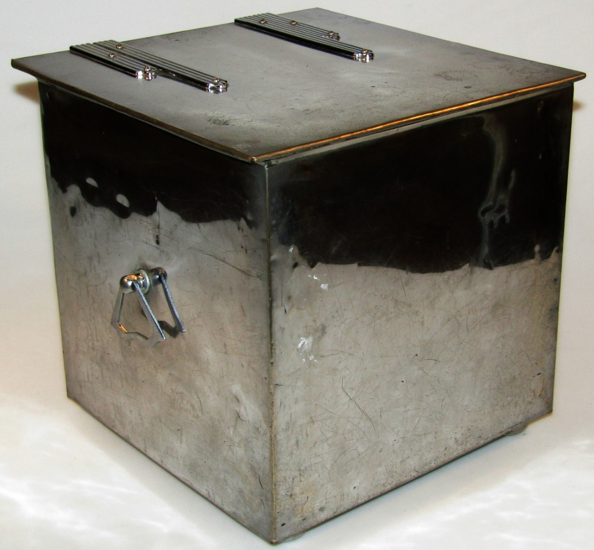 Appraisal: A mid- thC Art Deco coal scuttle chromium plated of