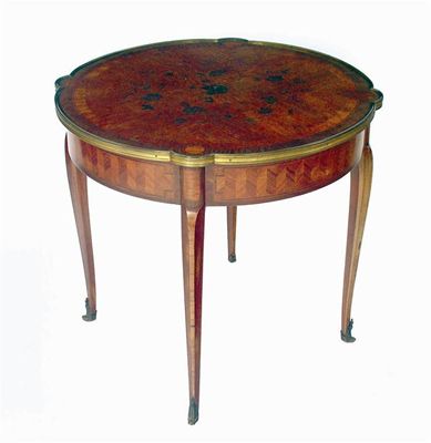 Appraisal: A Louis XV style kingwood and marquetry inlaid centre table