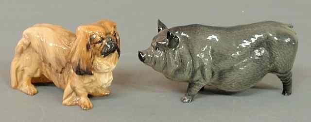 Appraisal: Royal Doulton gray pig HN h x l and a