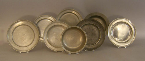 Appraisal: Group of pewter plates and basins mostly continental