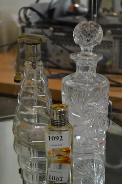 Appraisal: A GROUP OF THREE EARLY TH CENTURY SCENT BOTTLES INCL