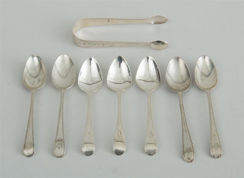 Appraisal: SET OF TWELVE GEORGE III CRESTED SILVER COFFEE SPOONS SET