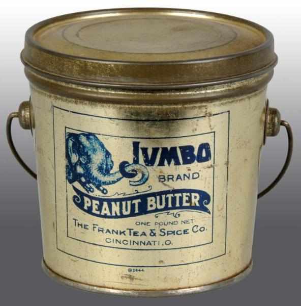 Appraisal: Jumbo Brand Peanut Butter Pail Description Original bail and lid