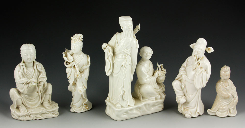 Appraisal: - Chinese Set of Blanc de Chine Figures Set of