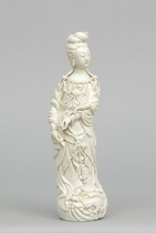 Appraisal: A Late Ching Porcelain Blanc de Chine Figurine of Quan