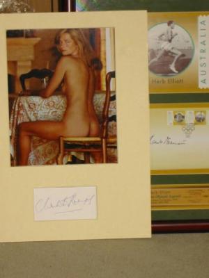 Appraisal: A photograph of a nude Charlotte Rampling mounted with a