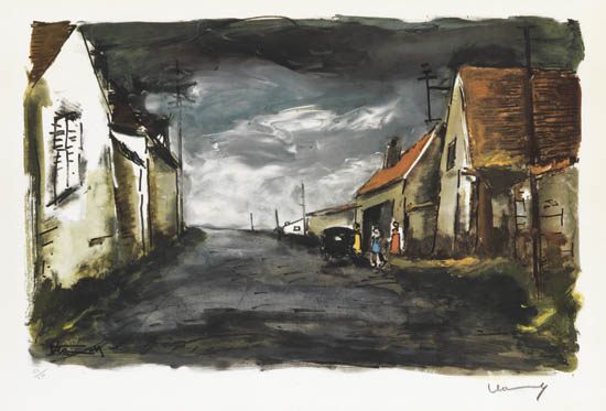 Appraisal: MAURICE DE VLAMINCK after Rue du Village Color collotype circa