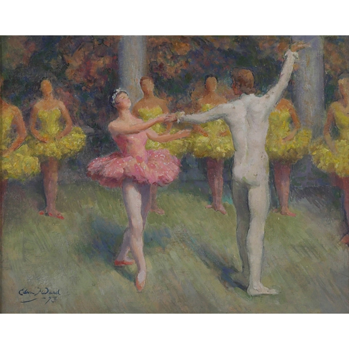 Appraisal: Edmund Franklin Ward American - Ballet Scene oil on canvas