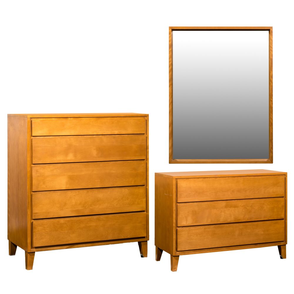 Appraisal: LESLIE DIAMOND FOR CONANT BALL AMERICAN MODERN DRESSERS AND MIRROR