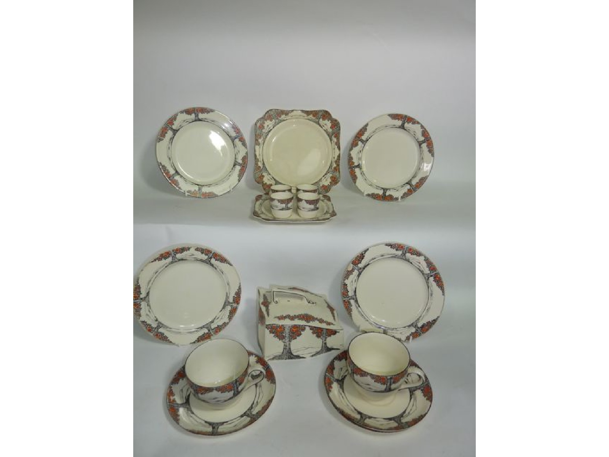 Appraisal: A collection of Crown Ducal orange tree pattern wares comprising