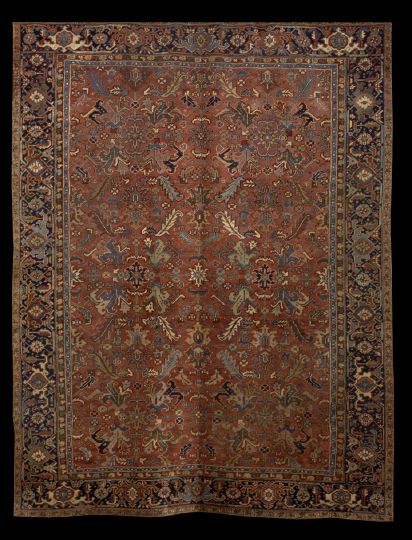 Appraisal: Antique Persian Heriz Carpet ' x '