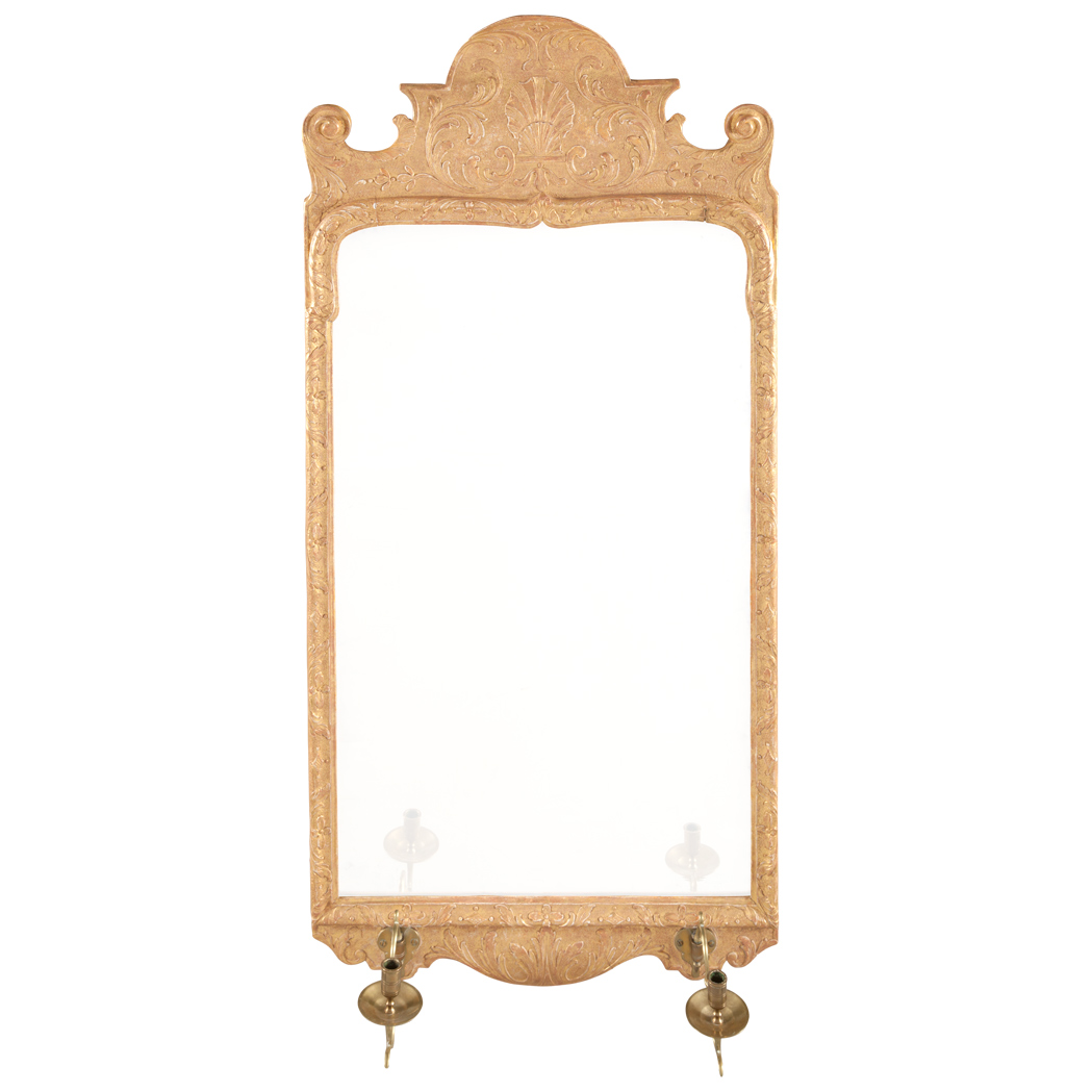 Appraisal: Queen Anne Gilt Gesso Pier Mirror Early th century The