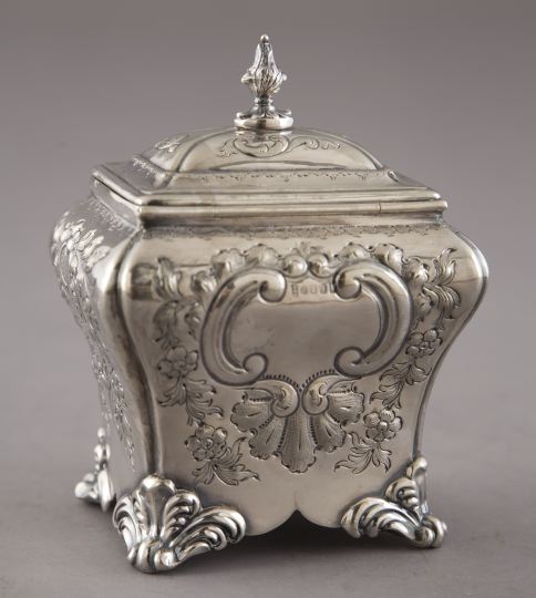 Appraisal: Continental Silver Covered Tea Caddy third quarter th century maker